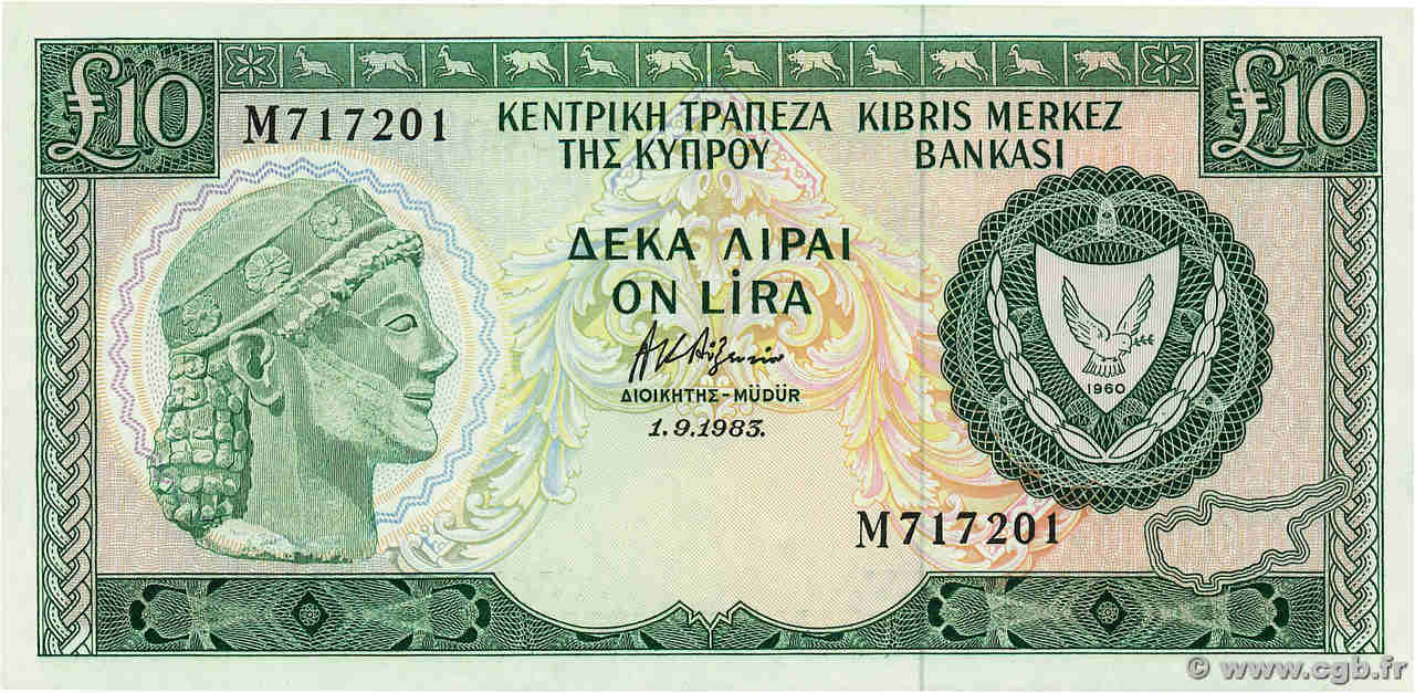 10 Pounds CHYPRE  1983 P.48b NEUF