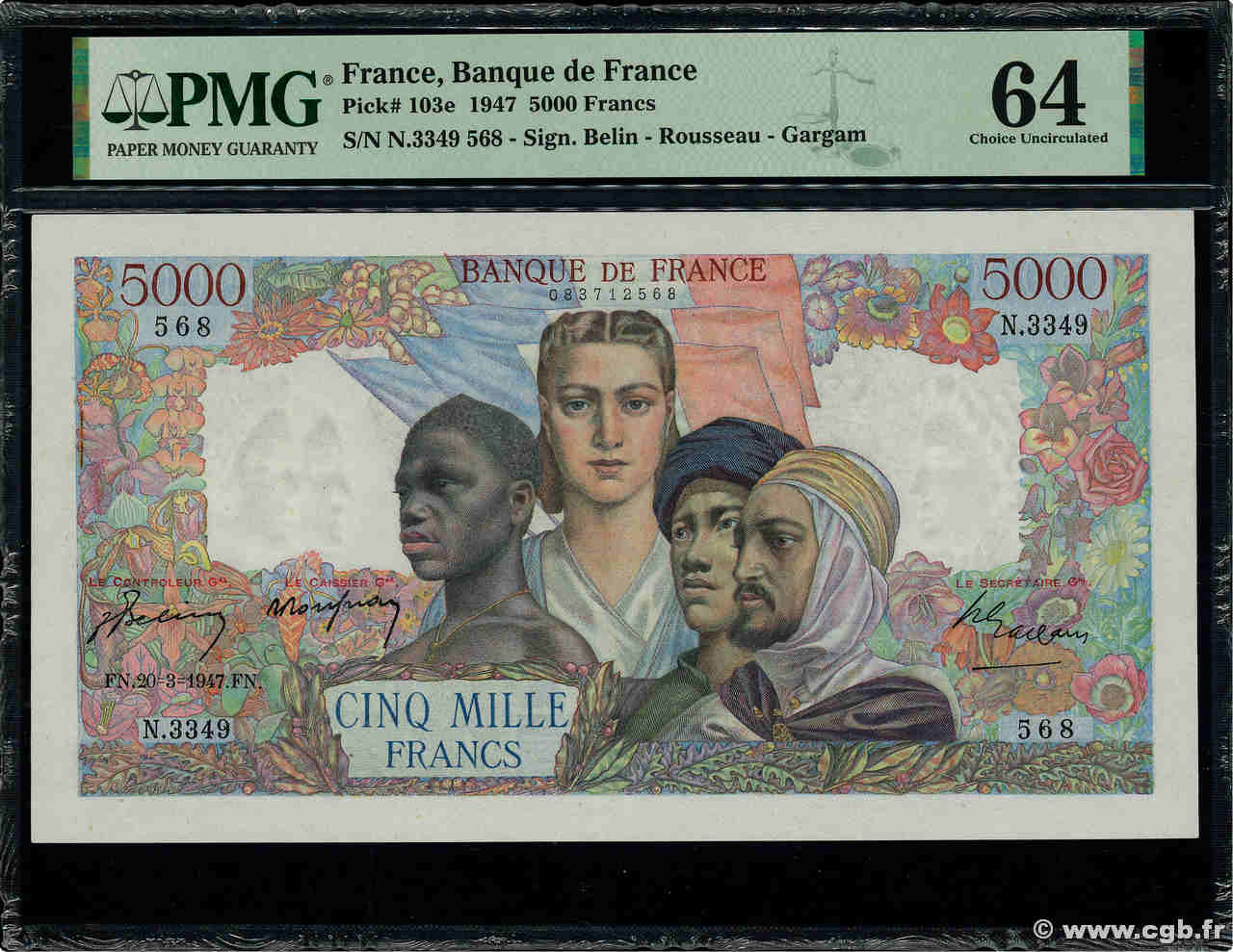 5000 Francs EMPIRE FRANÇAIS FRANCE  1947 F.47.59 SPL