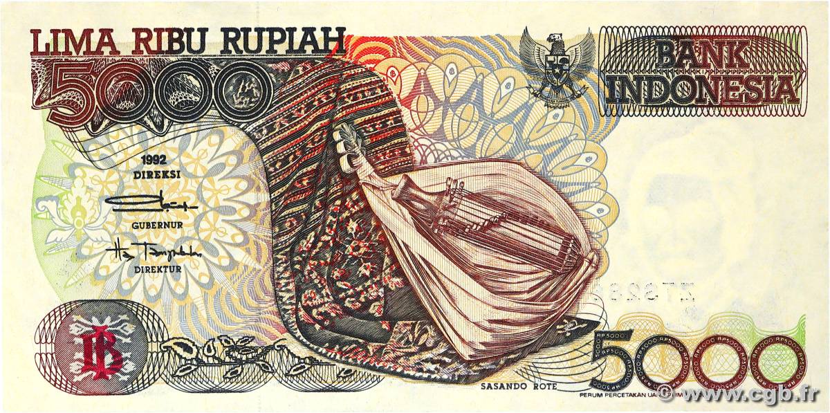 5000 Rupiah INDONÉSIE  2000 P.130i SUP+
