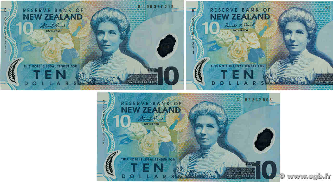 10 Dollars Lot NUOVA ZELANDA
  1999 P.186a et b FDC