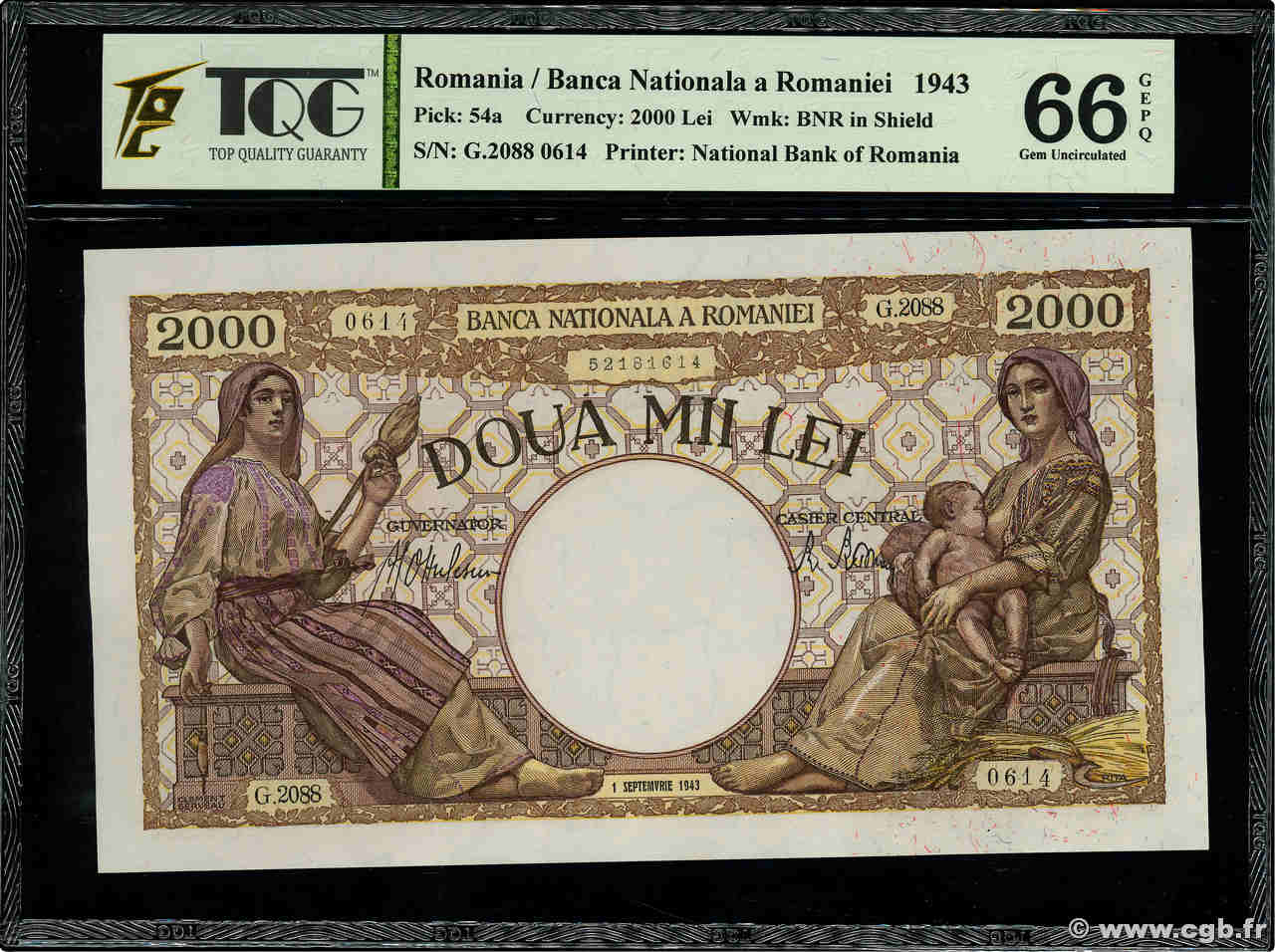 2000 Lei ROUMANIE  1944 P.054a NEUF