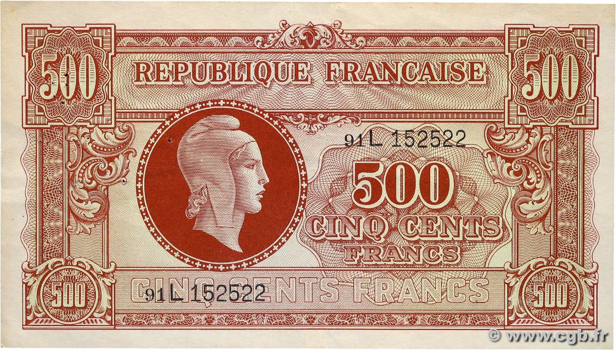 500 Francs MARIANNE fabrication anglaise FRANCE  1945 VF.11.01 VF