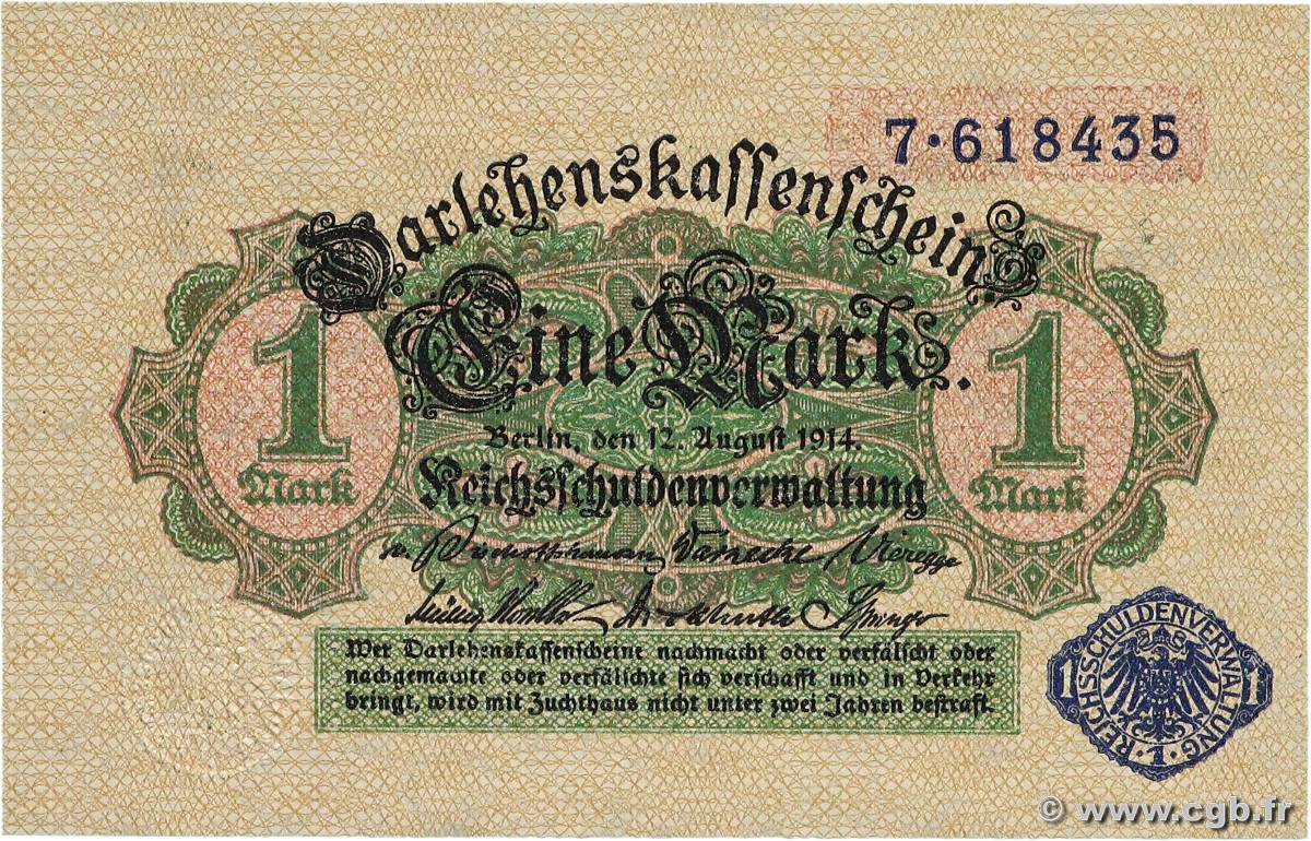 1 Mark GERMANY  1914 P.052 UNC