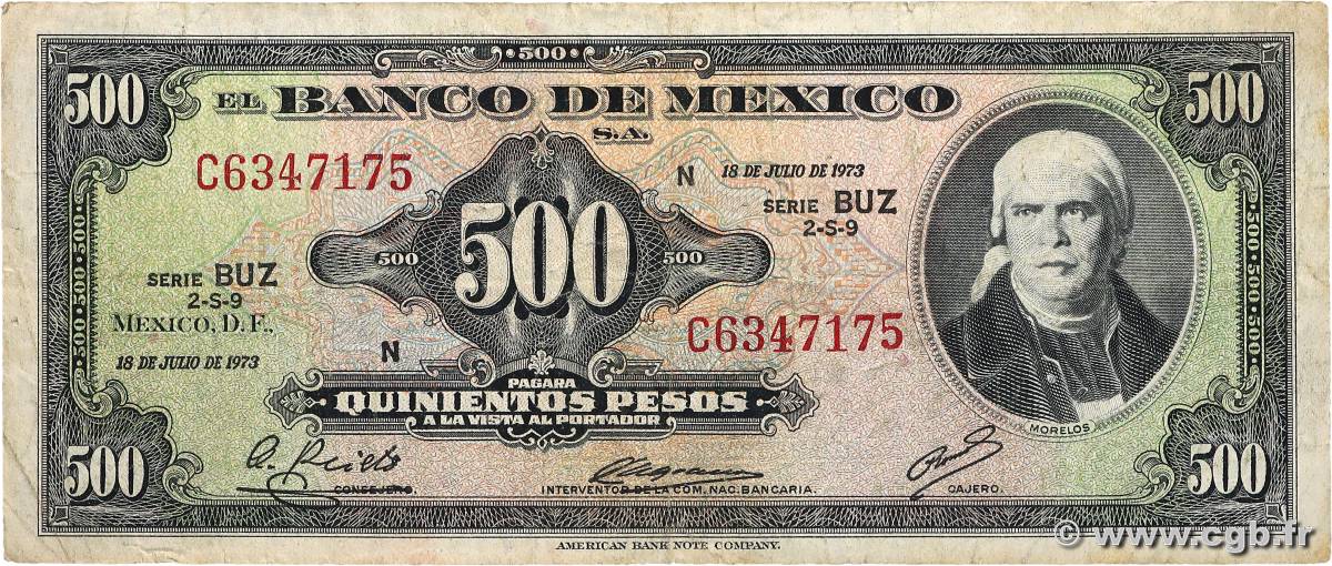 500 Pesos MEXICO  1973 P.051q F