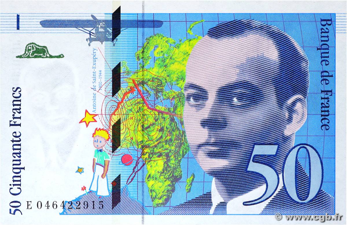 50 Francs SAINT-EXUPÉRY modifié FRANCE  1996 F.73.03 NEUF