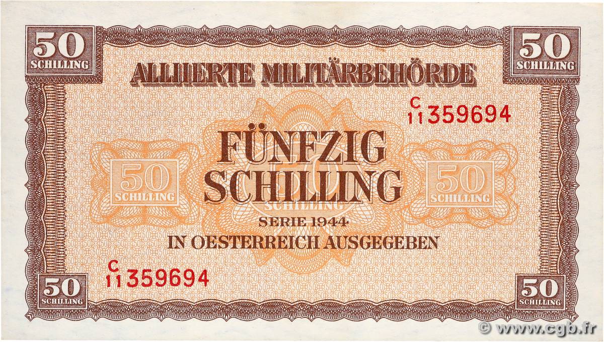 50 Schilling AUSTRIA  1944 P.109 AU-