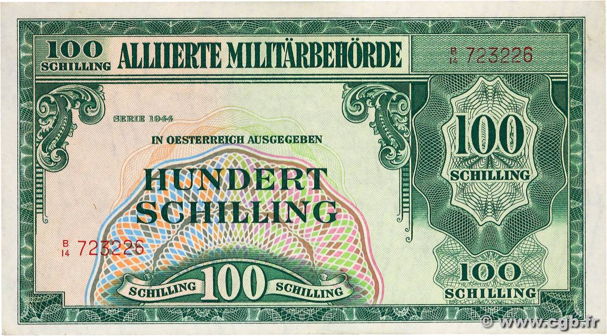 100 Shilling AUSTRIA  1944 P.110a AU