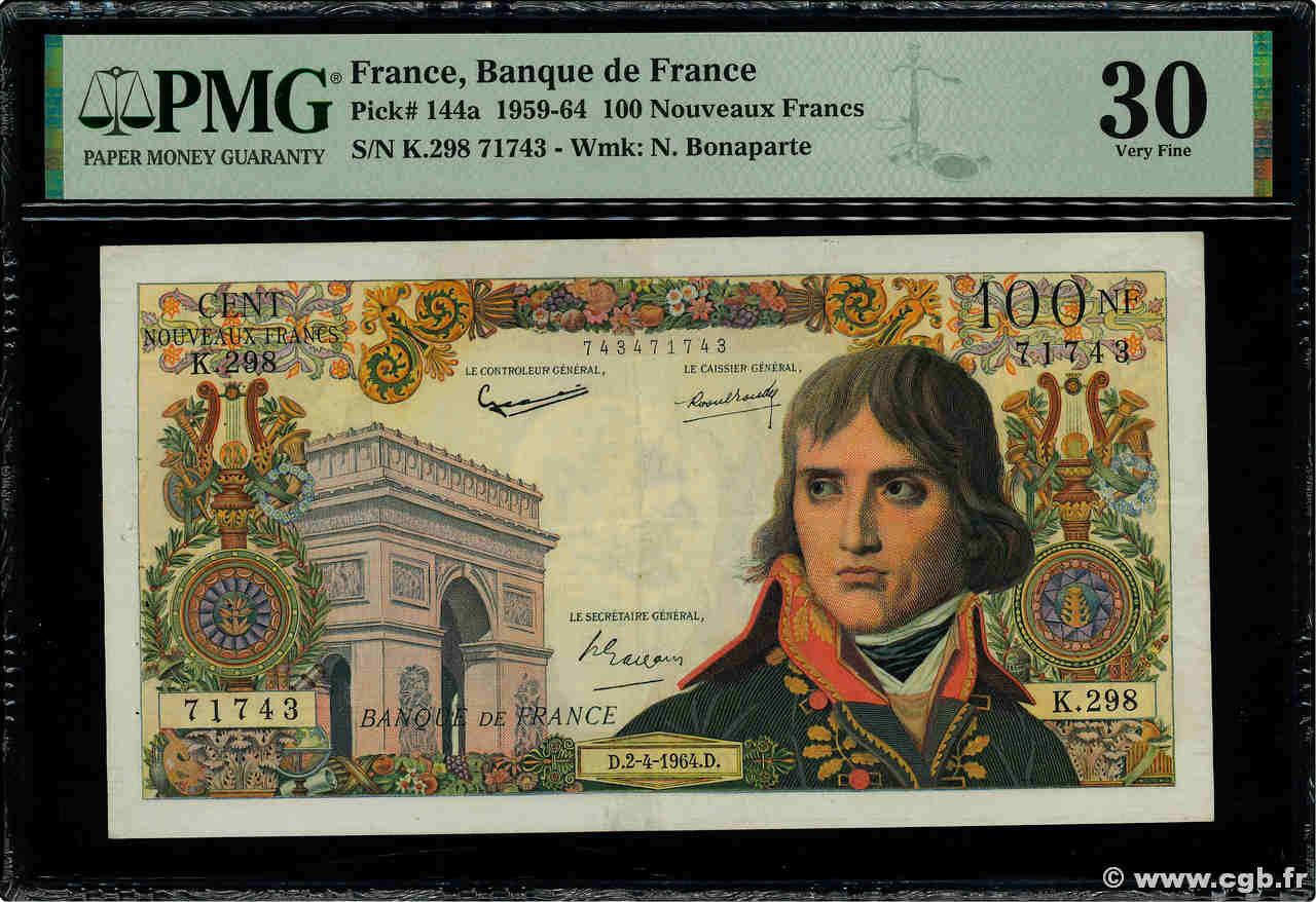 100 Nouveaux Francs BONAPARTE FRANCE  1964 F.59.26 TTB