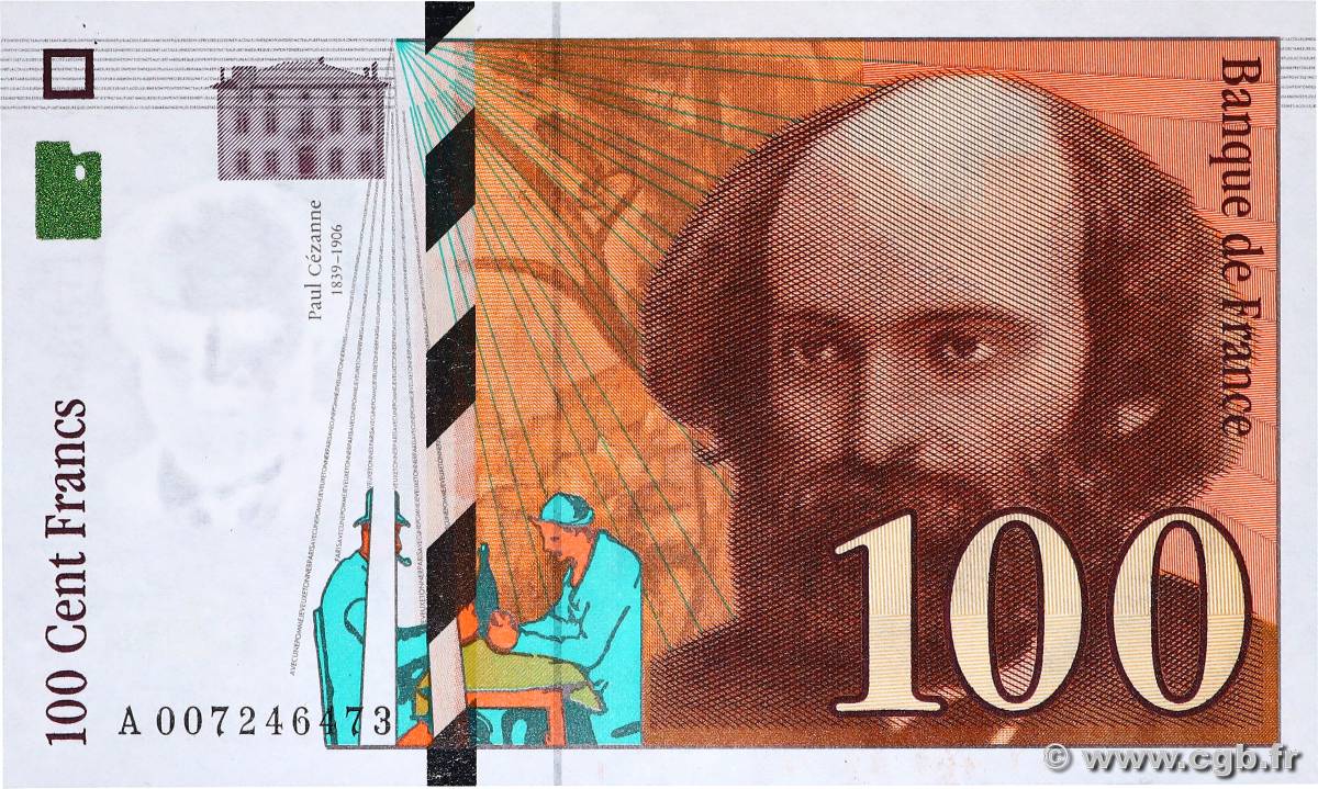 100 Francs CÉZANNE FRANCE  1997 F.74.01 NEUF