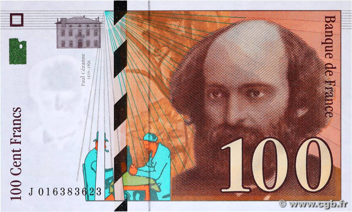 100 Francs CÉZANNE FRANCE  1997 F.74.01 UNC