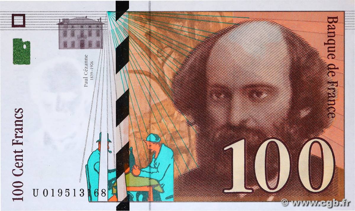 100 Francs CÉZANNE FRANCE  1997 F.74.01 UNC