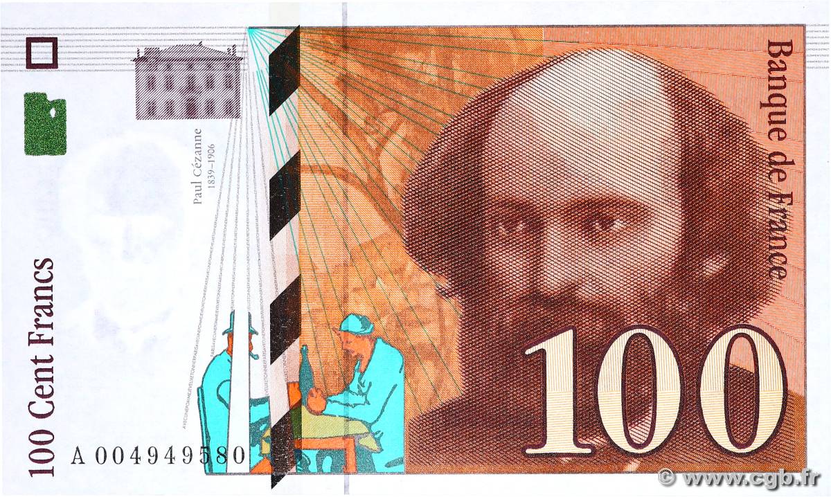 100 Francs CÉZANNE FRANCE  1997 F.74.01 NEUF