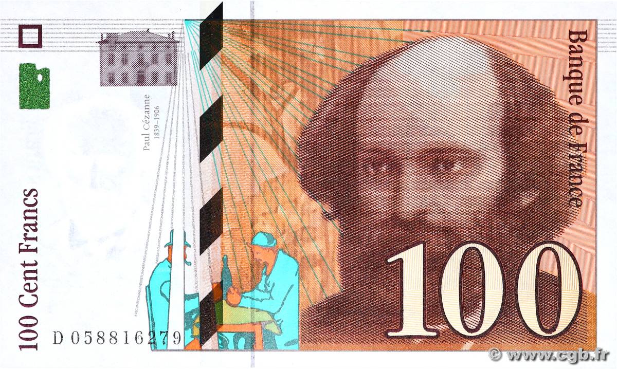 100 Francs CÉZANNE FRANCE  1998 F.74.02 NEUF