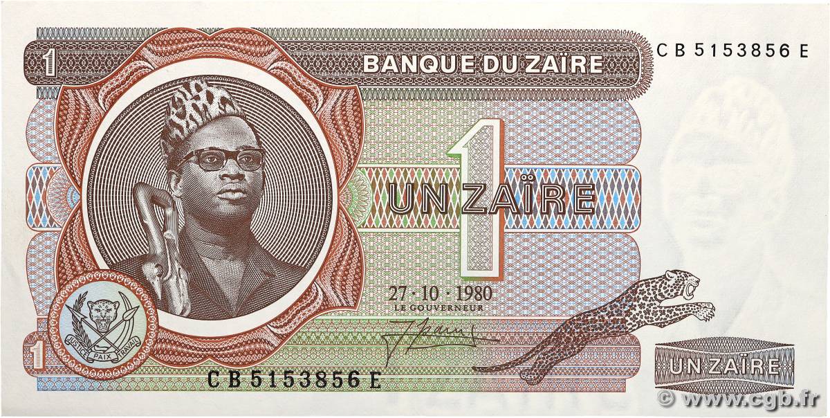 1 Zaïre ZAIRE  1980 P.19b UNC-