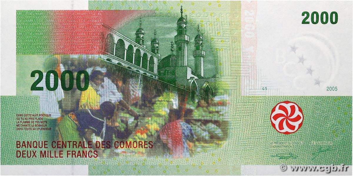 2000 Francs COMOROS  2005 P.17 UNC