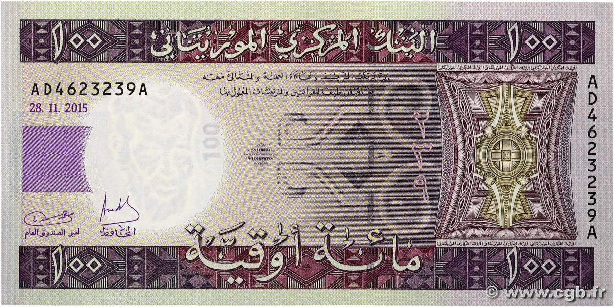 100 Ouguiya MAURITANIA  2015 P.16b UNC