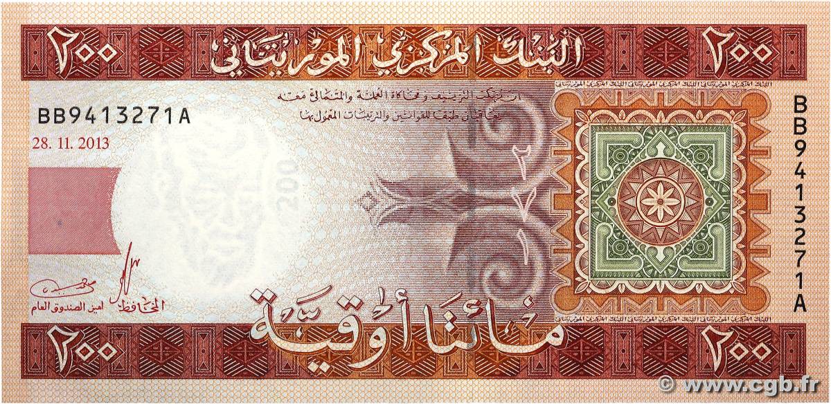 200 Ouguiya MAURITANIA  2013 P.17 UNC