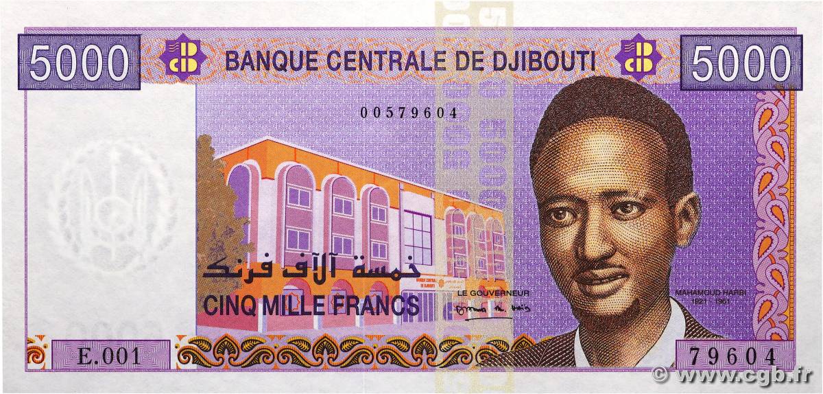 5000 Francs DJIBOUTI  2002 P.44 SPL