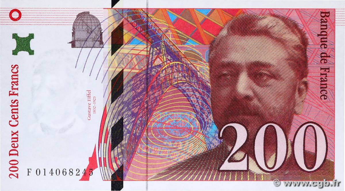 200 Francs EIFFEL FRANCE  1996 F.75.02 UNC-
