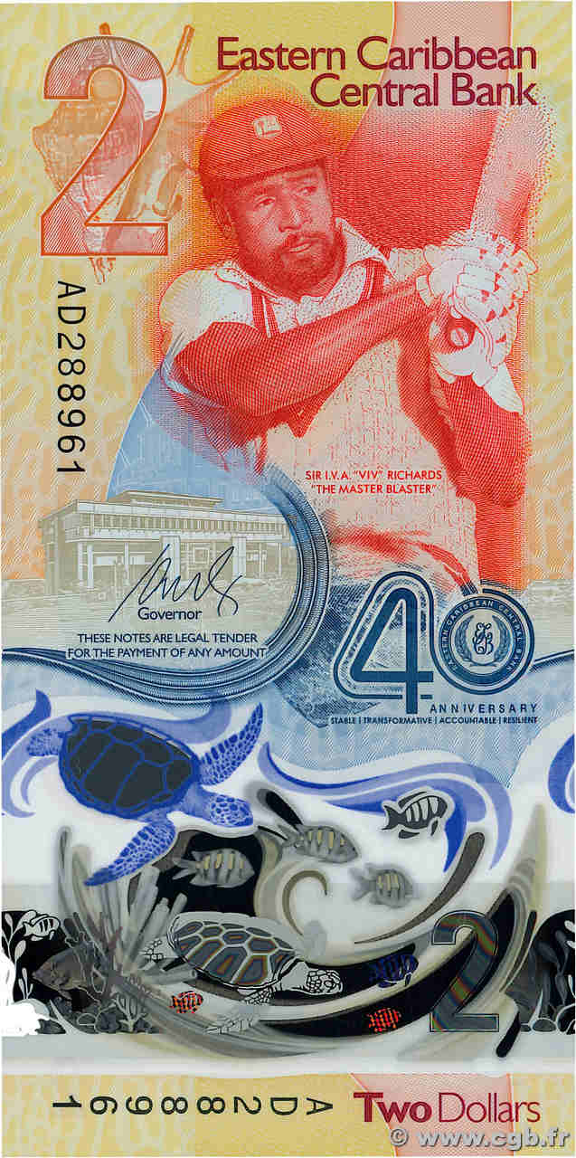 2 Dollars Commémoratif CARAÏBES  2023 P.61 NEUF