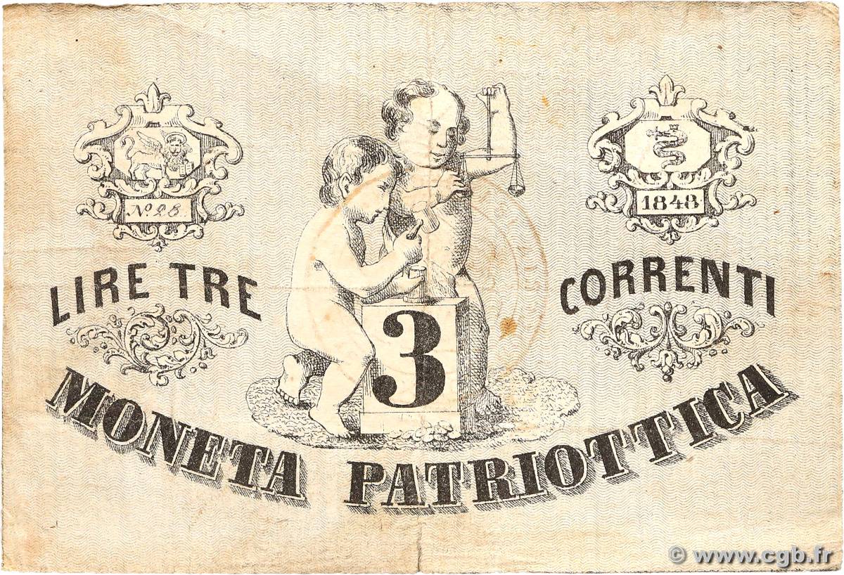 3 Lire Correnti ITALIE  1848 PS.187 pr.TB