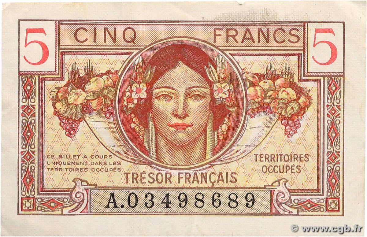 5 Francs TRÉSOR FRANÇAIS FRANCE  1947 VF.29.01 VF