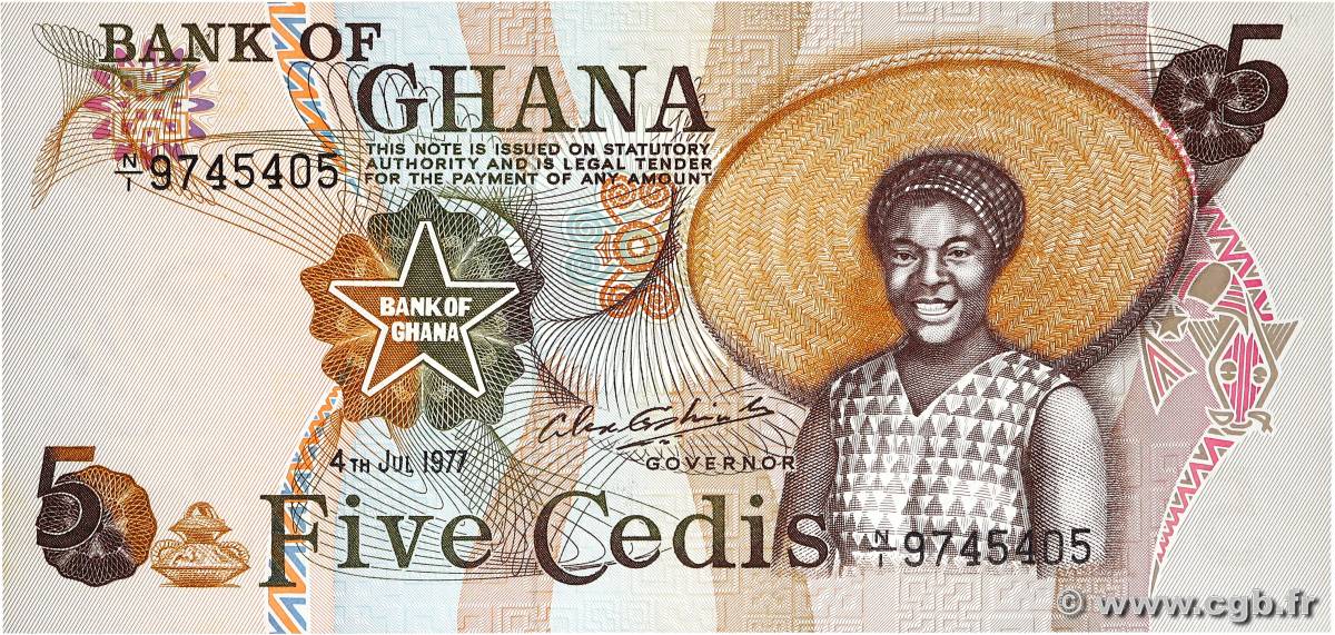 5 Cedis GHANA  1977 P.15b NEUF