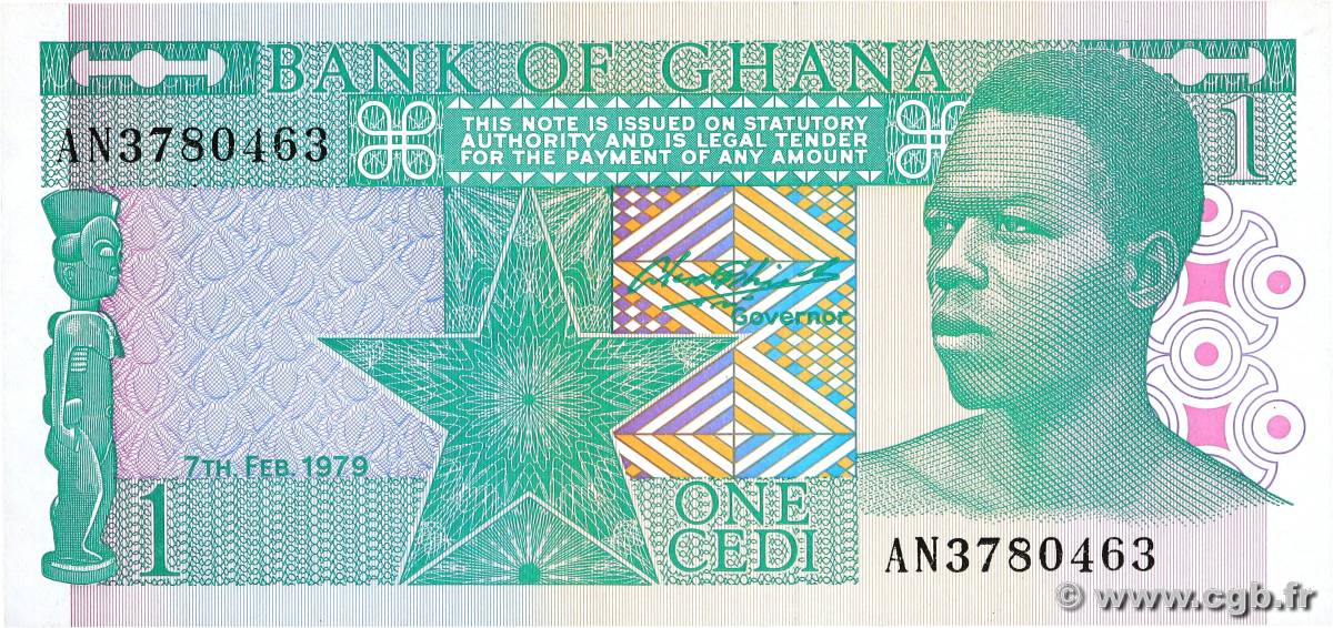 1 Cedi GHANA  1979 P.17a UNC