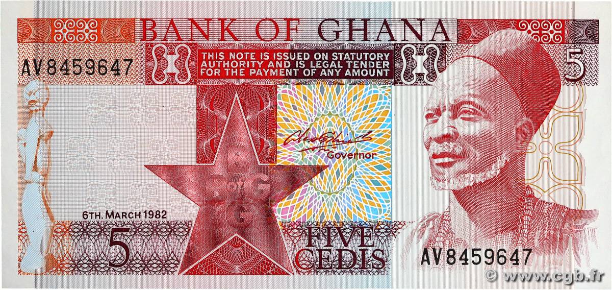 5 Cedis GHANA  1982 P.19c FDC