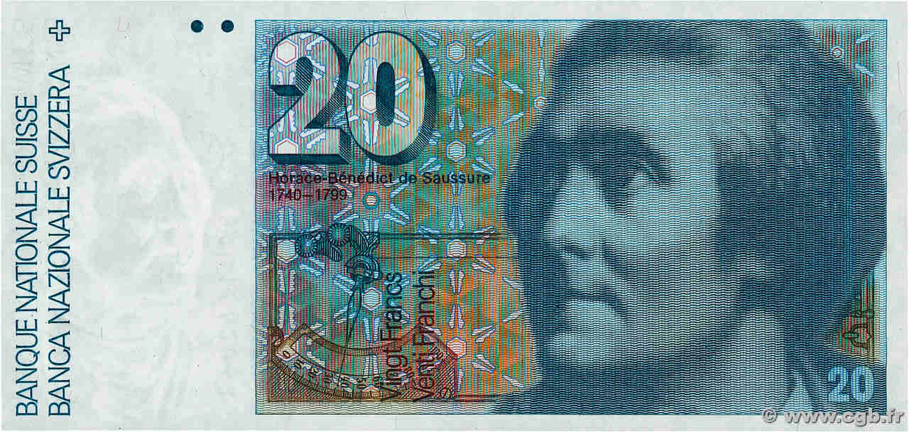 20 Francs SUISSE  1980 P.55b NEUF