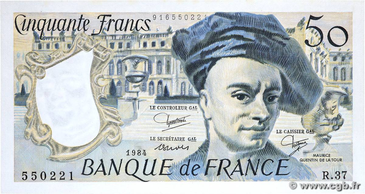 50 Francs QUENTIN DE LA TOUR FRANCE  1984 F.67.10 AU+