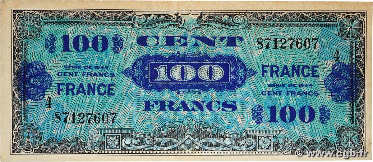 100 Francs FRANCE FRANCIA  1945 VF.25.04 MBC+