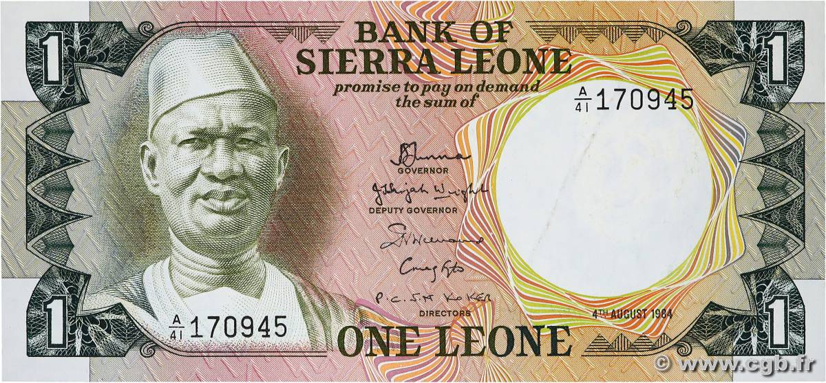 1 Leone SIERRA LEONE  1984 P.05e
 XF