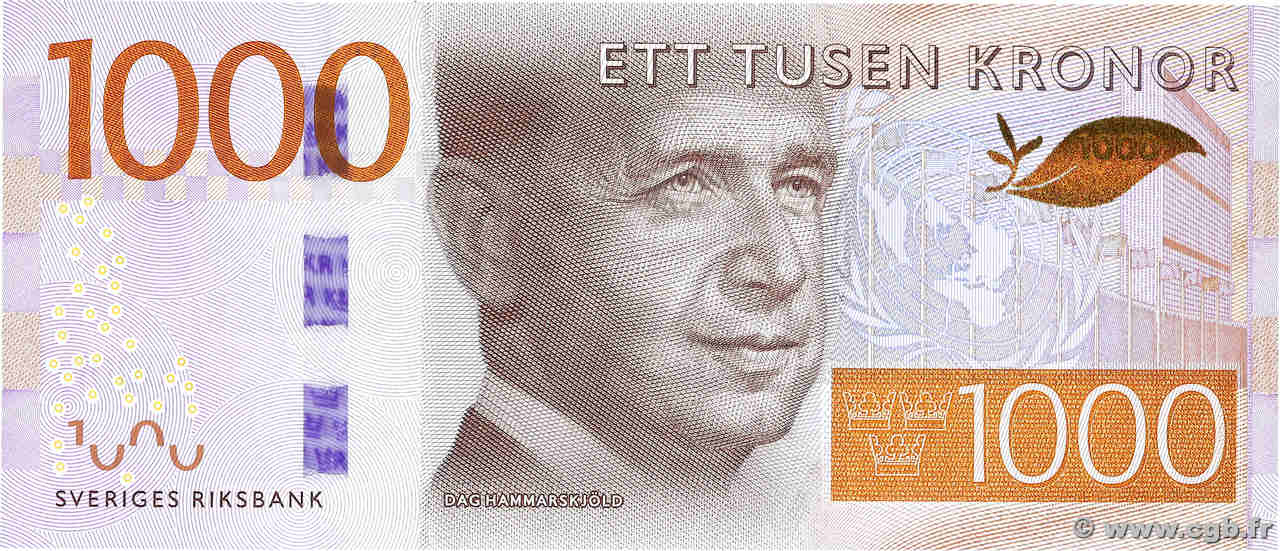 1000 Kronor SUÈDE  2015 P.74 pr.NEUF