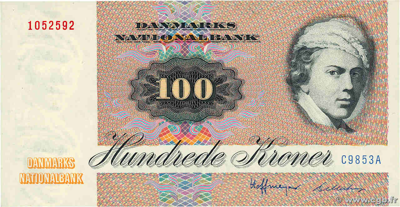 100 Kroner DANEMARK  1985 P.051 SPL