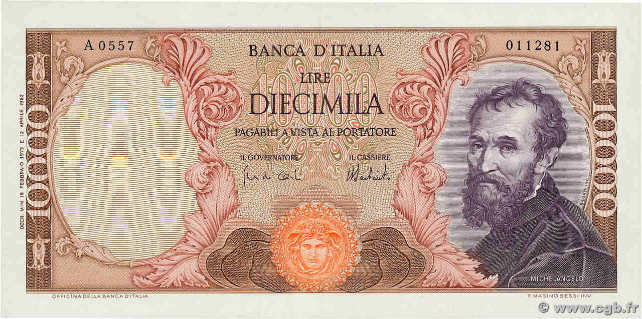 10000 Lire ITALIE  1973 P.097f SPL