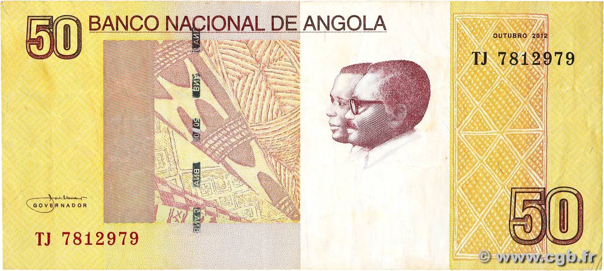 50 Kwanzas ANGOLA  2012 P.152 F+