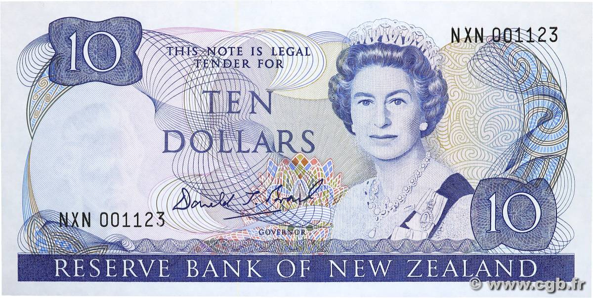 10 Dollars NEW ZEALAND  1992 P.172c UNC-