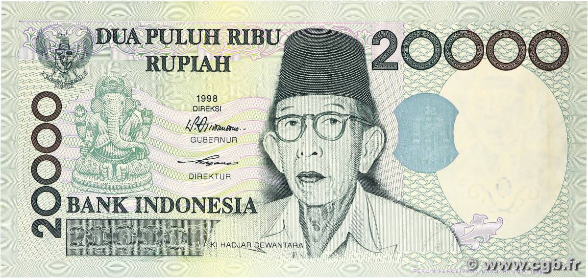 20000 Rupiah INDONÉSIE  1998 P.138a SPL+