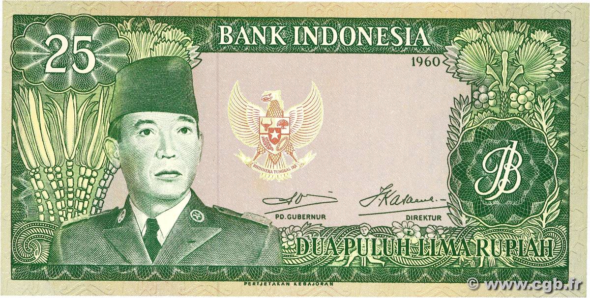 25 Rupiah INDONÉSIE  1960 P.084b pr.NEUF