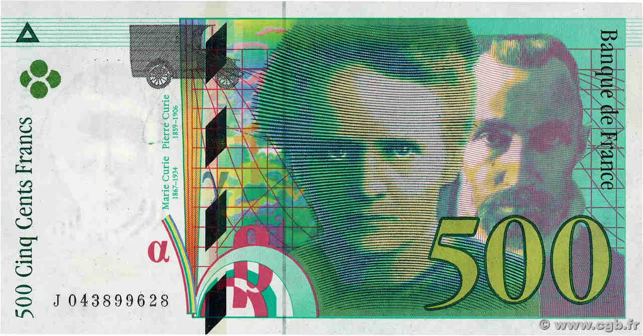 500 Francs PIERRE ET MARIE CURIE FRANCE  2000 F.76.05 NEUF