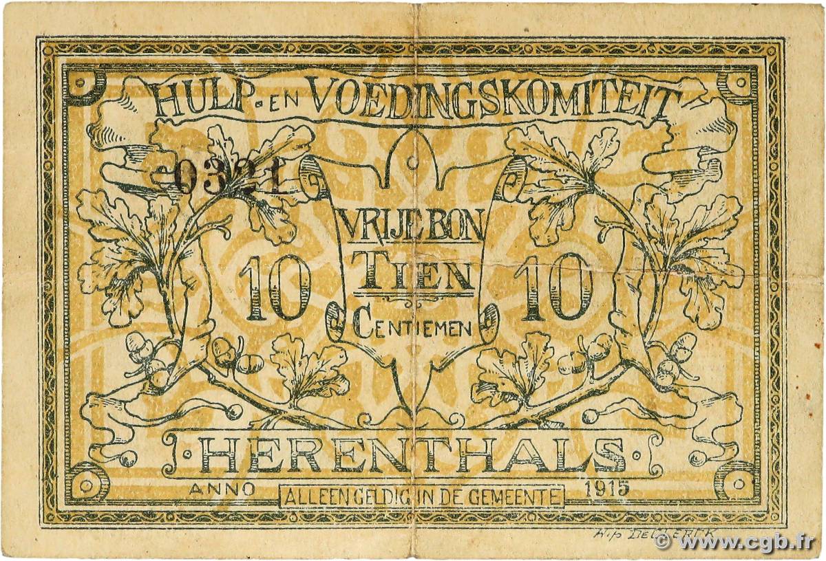 10 Centimes BELGIO Herentals 1915 P.-- q.BB