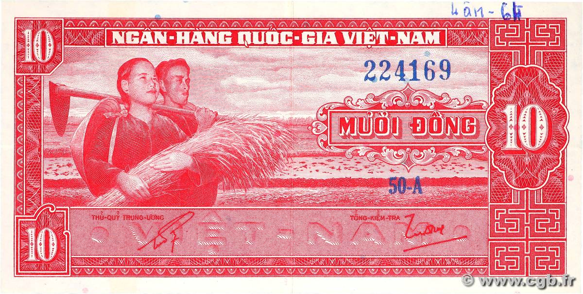 10 Dong VIET NAM SOUTH  1962 P.05a XF