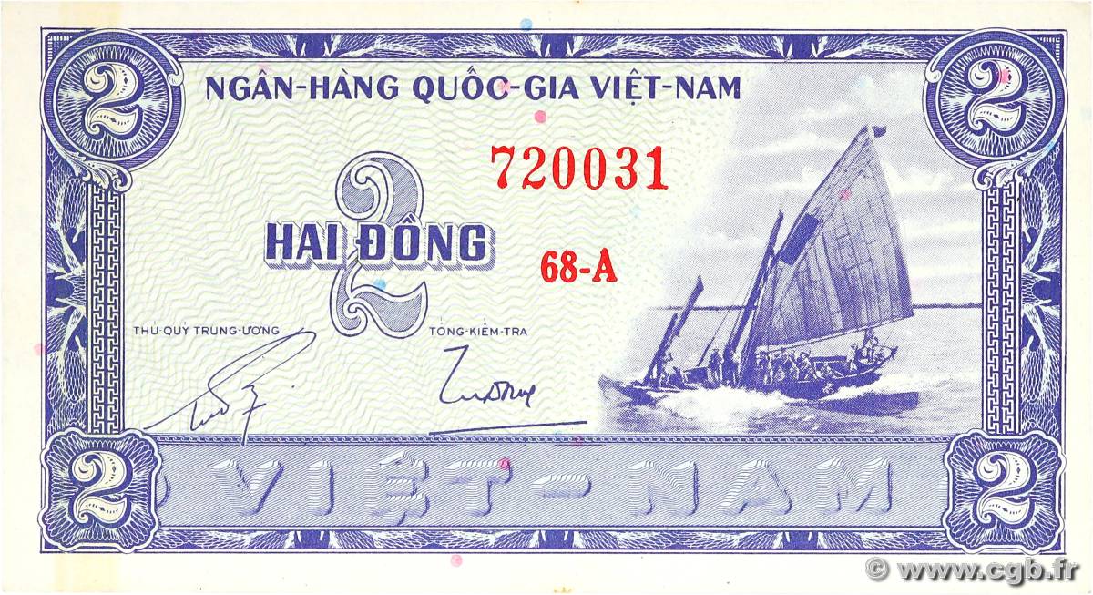 2 Dong SÜDVIETNAM  1955 P.12a fST+