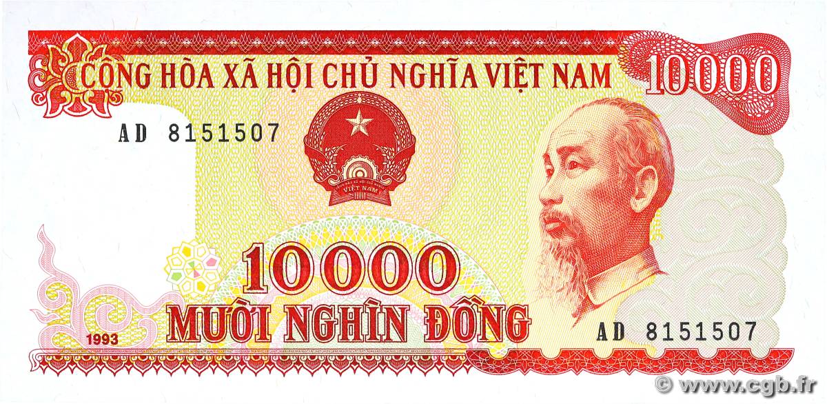 10000 Dông VIETNAM  1993 P.115a  UNC