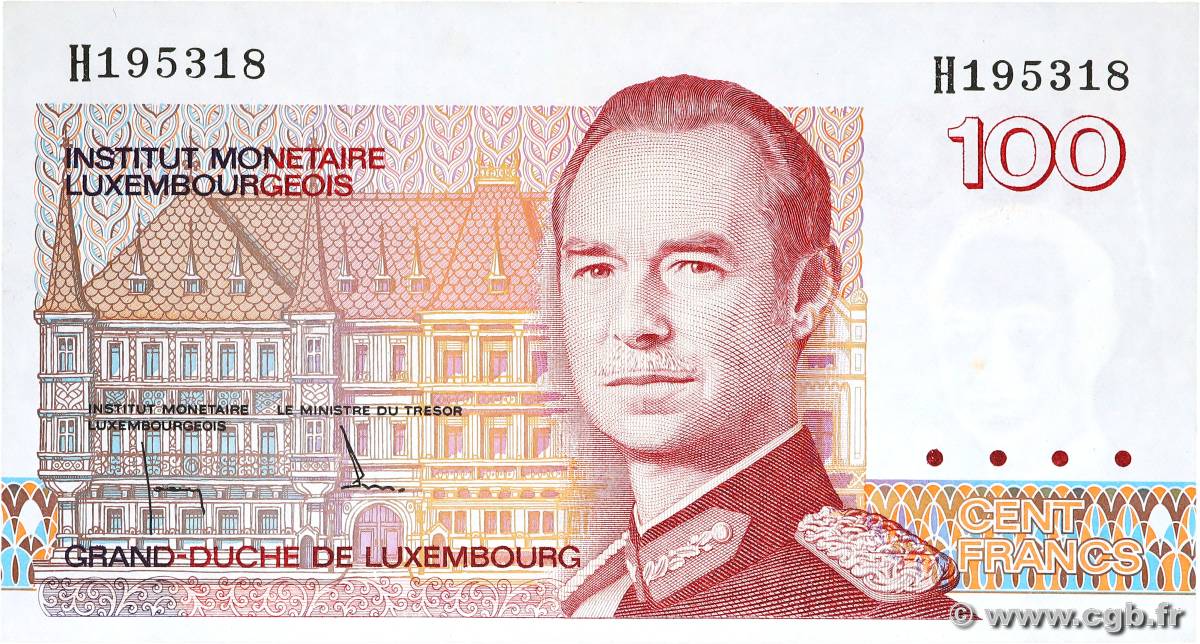 100 Francs LUXEMBOURG  1986 P.58a TTB+