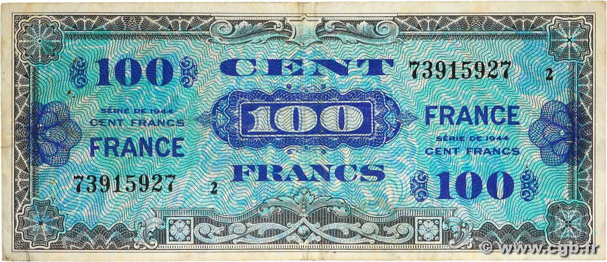 100 Francs FRANCE FRANCE  1945 VF.25.02 F