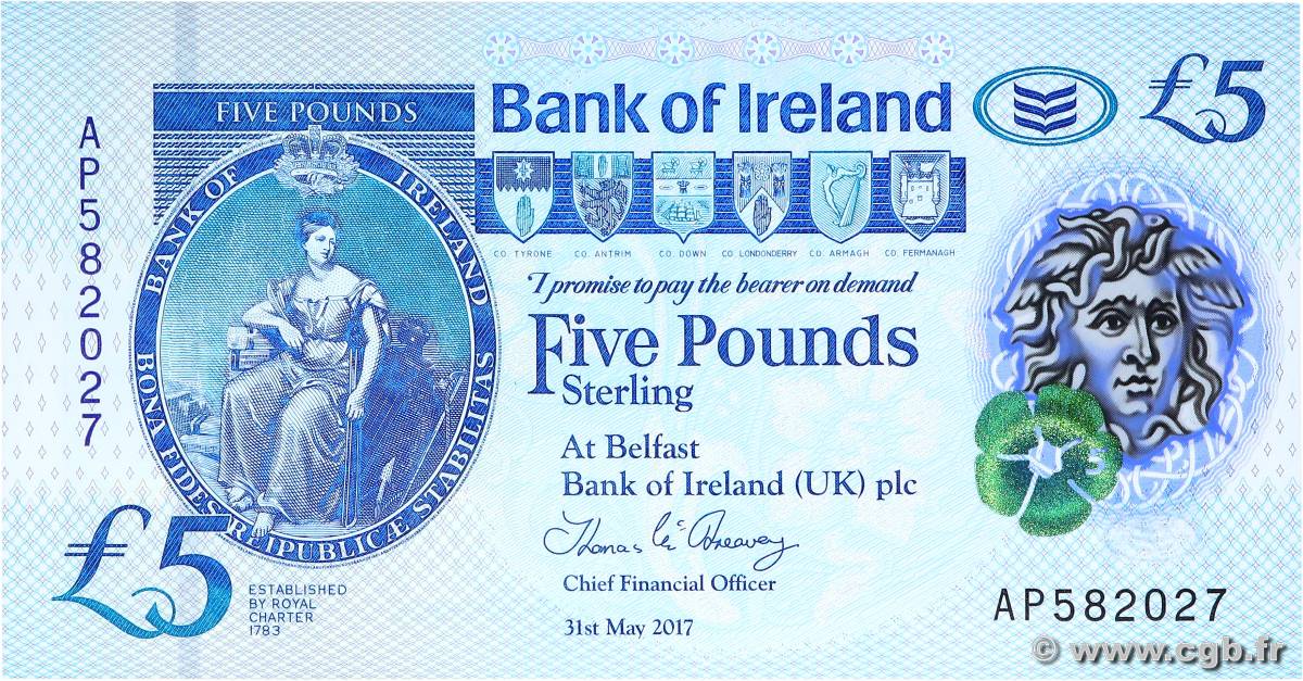 5 Pounds NORTHERN IRELAND  2017 P.090 UNC