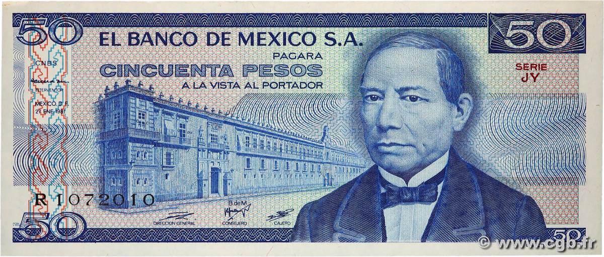 50 Pesos MEXICO  1981 P.073 q.FDC