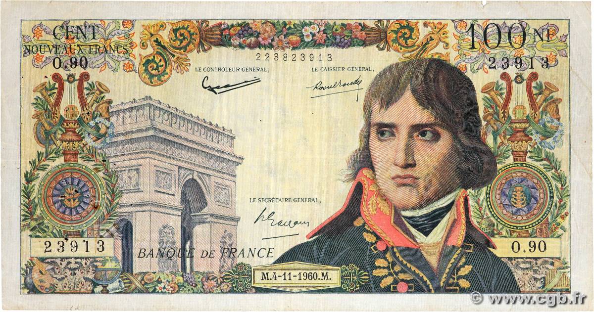 100 Nouveaux Francs BONAPARTE FRANCE  1960 F.59.08 TB